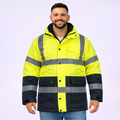 Parka Haute Visibilité Imperméable – Réfléchissante avec Capuche et Doublure Chaude