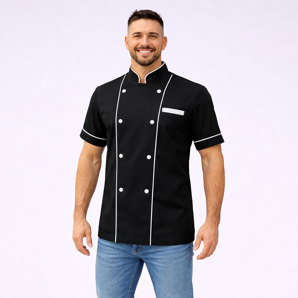 Veste de Cuisine avec Boutons et Billet Design