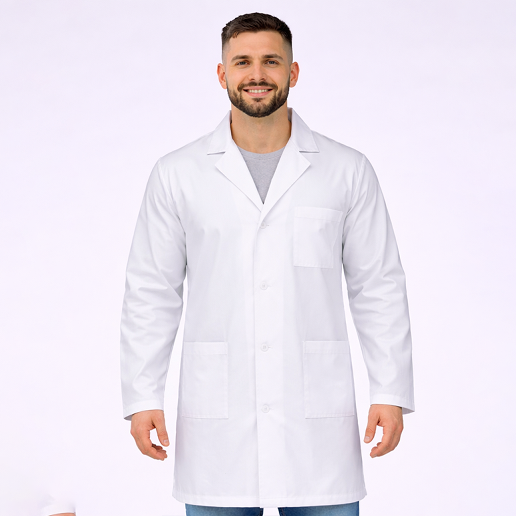 Blouse laboratoire Blanche pour Homme – Blouse Coupe droite